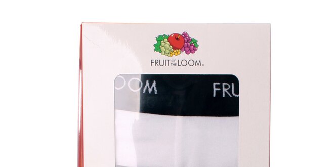 Pánské bílé boxerky Fruit of the Loom - 2 ks