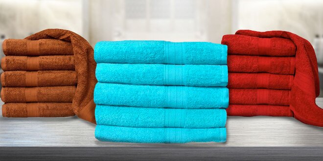 Luxusně hebké osušky a ručníky ze 100% bavlny - výběr ze 7 barev