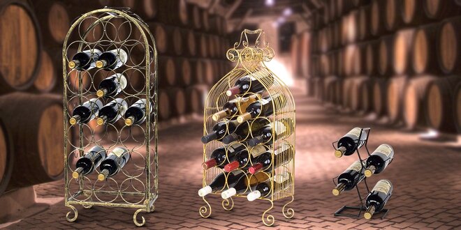 Praktické i elegantní stojany na víno
