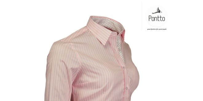 Dámská světle růžová košile Pontto