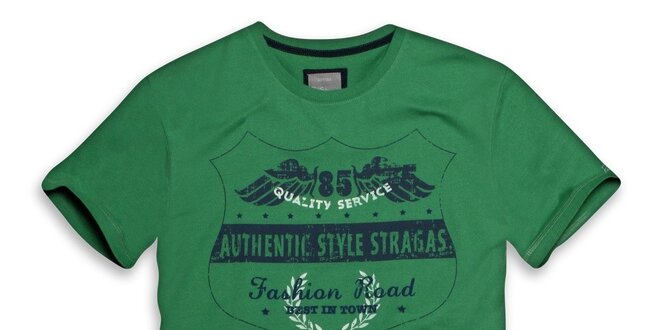 Pánské zelené motorkářské triko Paul Stragas