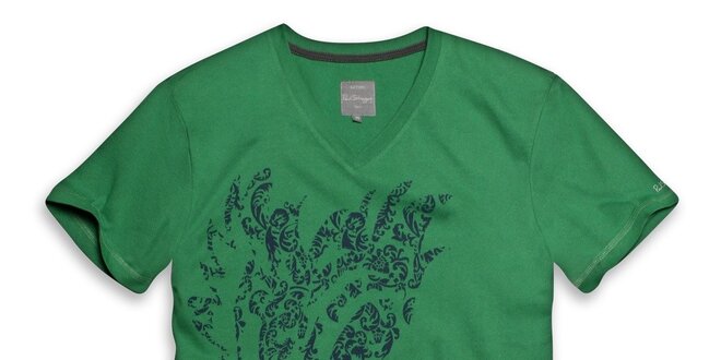Pánské zelené triko s potiskem orla Paul Stragas