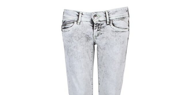 Dámské šedé vyšisované skinny Pepe Jeans