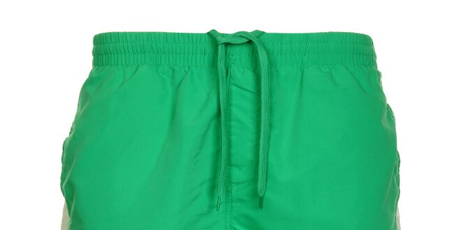 Pánské zelené šortky s pruhy na zadním díle Sam 73