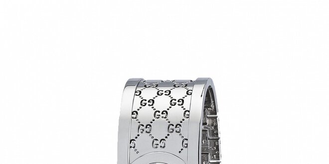 Luxusní dámské stříbrné hodinky Gucci Twirl úzké