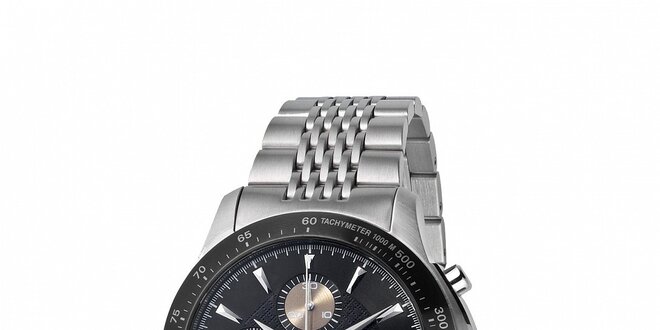 Luxusní pánské stříbrné hodinky Gucci s tachymetrem