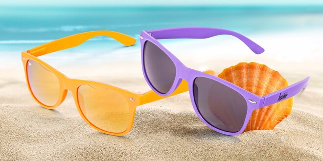 Zábavně barevné sluneční brýle s jezevčíkem