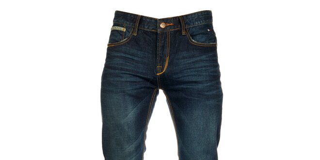 Pánské tmavě modré džíny s výraznými kapsami  Exe