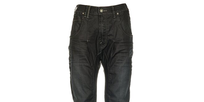 Dámské černé džíny s lehce sníženým sedem Exe