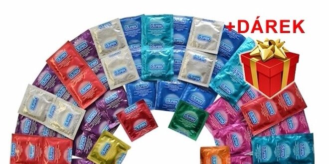 Balíčky kondomů Durex nebo Pasante