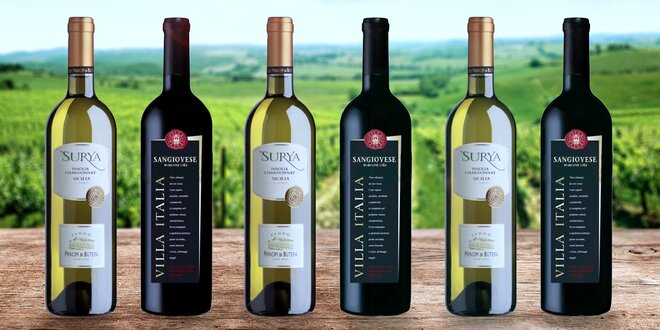 6 lahví skvělého vína ze slunné Itálie