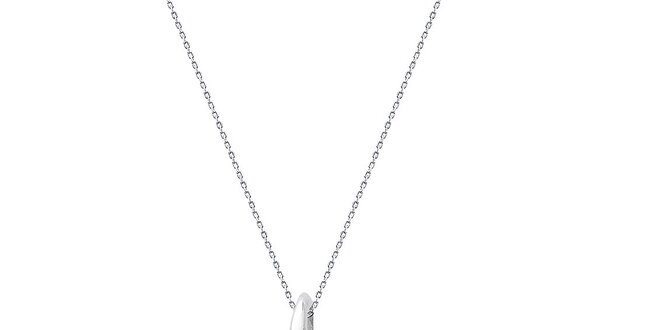 Dámský stříbrný náhrdelník se zirkonovým srdíčkem La Mimossa