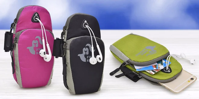Sportovní pouzdro na mobil s páskem na paži