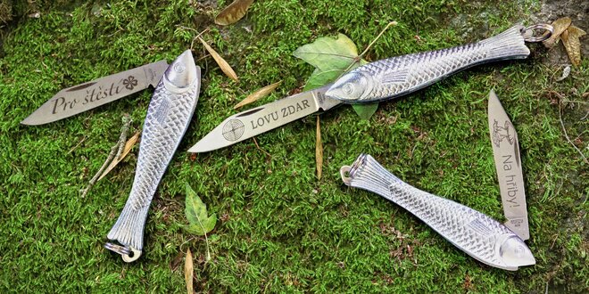 Kapesní nožík Rybička s nápisem na čepeli