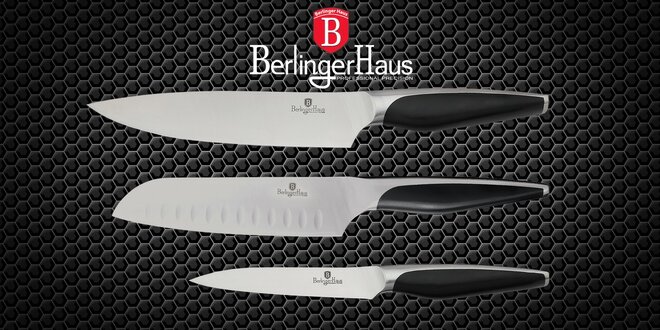 3 nože značky Berlinger Haus z nerezové oceli