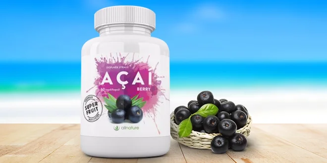 60 kapslí acai berry pro více energie i hubnutí
