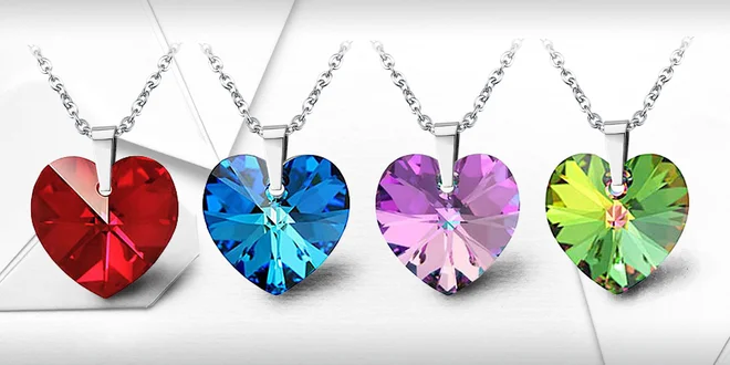 Ocelové náhrdelníky s krystaly Swarovski