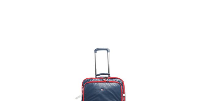 Střední tmavě modrý kufr na kolečkách Tommy Hilfiger