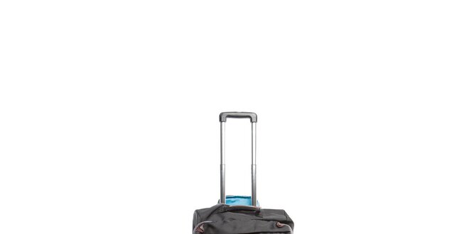 Černý nylonový kufr na kolečkách Tommy Hilfiger
