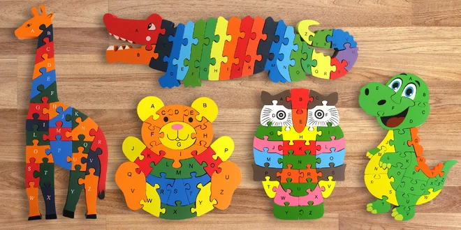 Dětské dřevěné puzzle