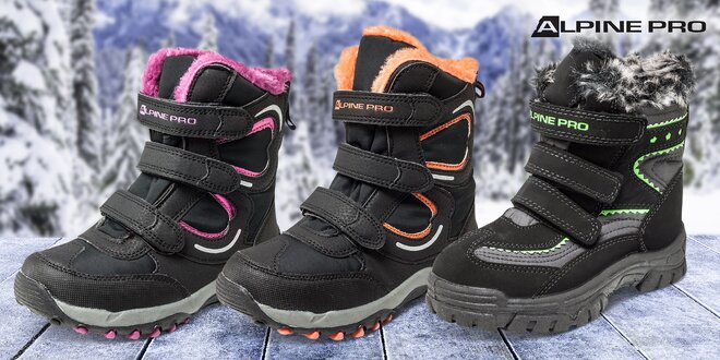 Nepromokavé a zateplené dětské boty Alpine Pro