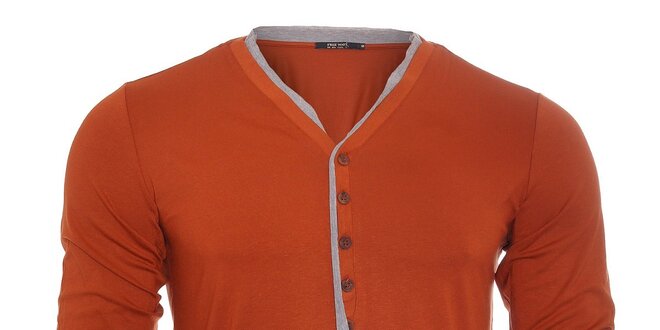 Pánské oranžové tričko Free Wave s dlouhým rukávem
