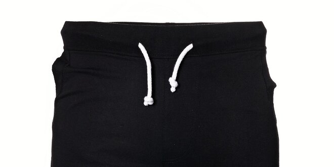 Pánské černé bavlněné šortky s krátkými nohavičkami
