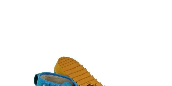 Pánské modré kožené boty Lacoste
