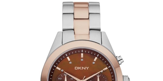 Dámské zlato-stříbrné náramkové hodinky DKNY