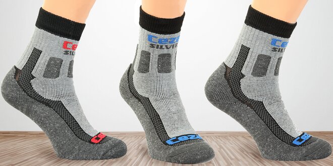 Tři páry funkčních ponožek Ceza SILVER