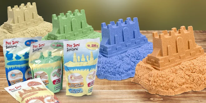 Barevné kinetické písky pro celou rodinu: 500 g