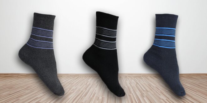 Ellasun - pánské vysoké bambusové termo ponožky