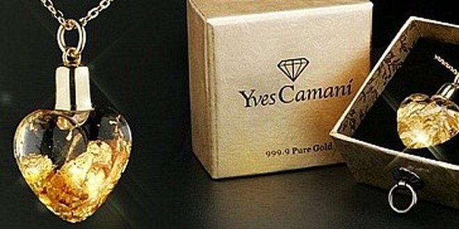 Zlaté srdíčko s řetízkem – luxusní šperk Yves Camani