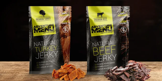 Svačina na cesty: Hovězí a krůtí sušené maso