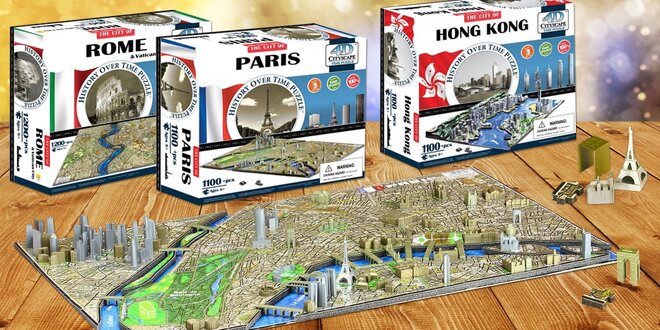 Světové metropole jako na dlani: 4D puzzle