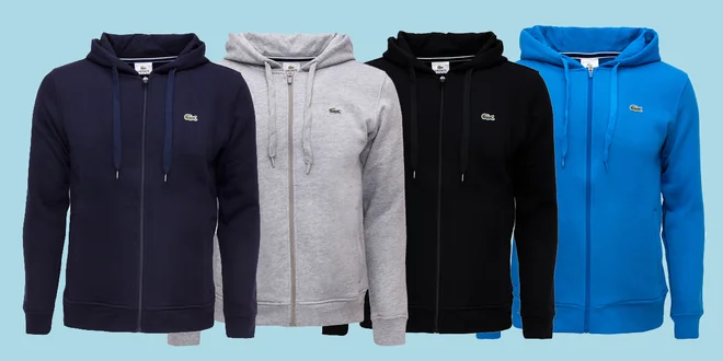Pohodlné pánské mikiny s kapucí Lacoste