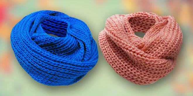 Velké pletené tunelové šály do zimních mrazíků