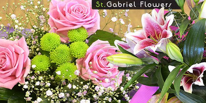 Kytice růží, gerber nebo lilií ze St. Gabriel Flowers
