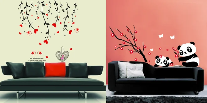 Hravé samolepky na zeď