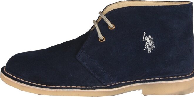 Pánské tmavě modré semišové boty U.S. Polo