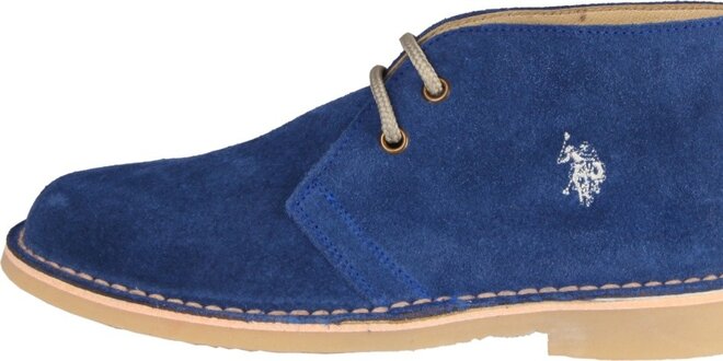Dámské sytě modré semišové boty U.S. Polo