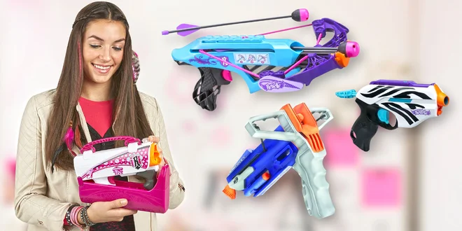 Nadupané NERFky pro dětské bitvy se zlosyny