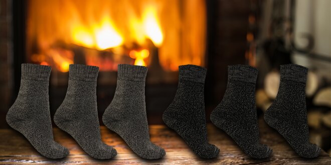 Pánské bavlněné termo ponožky