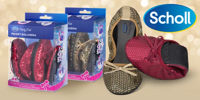 Skládací balerínky Scholl Sequins