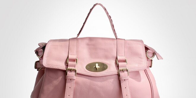 Dámská růžová kabelka Belle & Bloom s ozdobnými pásky