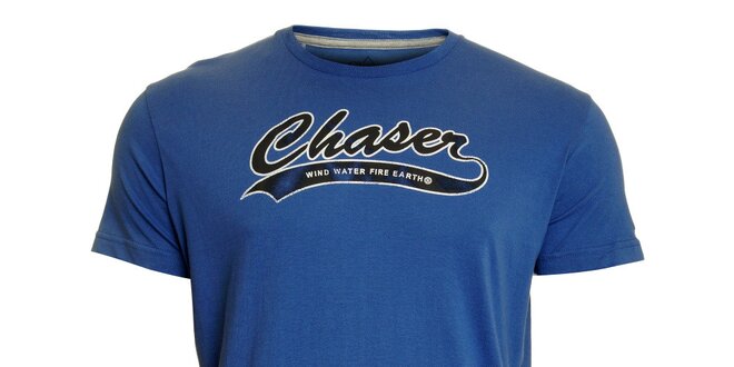 Pánské modré tričko Chaser s potiskem