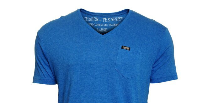 Pánské modré tričko Chaser s potiskem