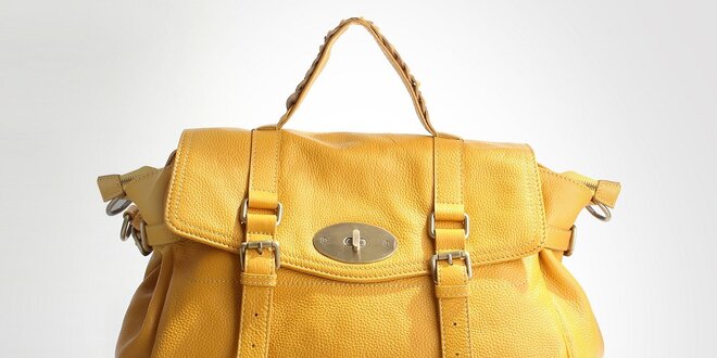 Dámská žlutá kabelka Belle & Bloom s ozdobnými pásky