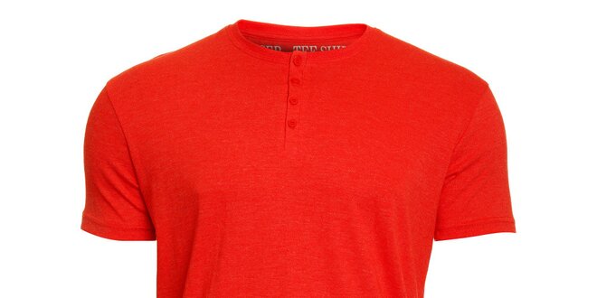 Pánské červené tričko Chaser s knoflíčky