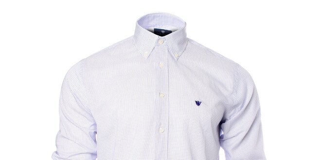 Pásnká fialovo-bílá kostkovaná košile Caramelo